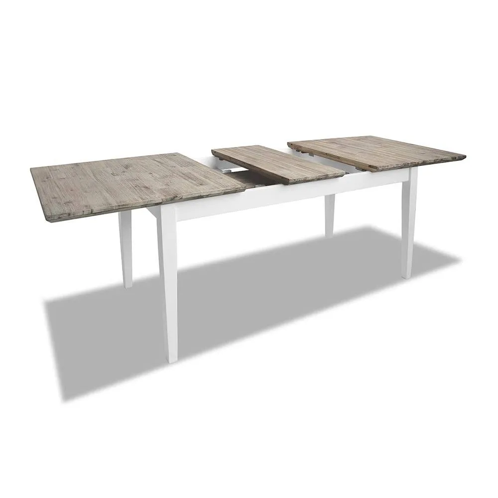 Statement Furniture Florence Rectangle Extendable Kitchen Dining Table in White 6