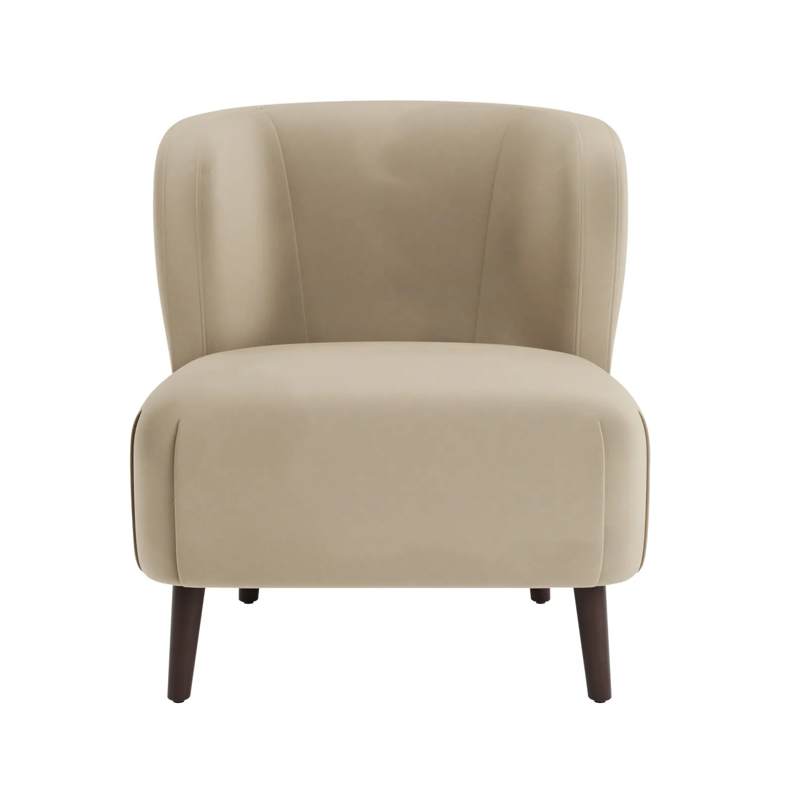 Ava Velvet Chair Brown