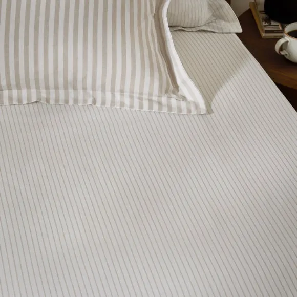 Hebden Narrow Stripe 100% Cotton Fitted Sheet 2