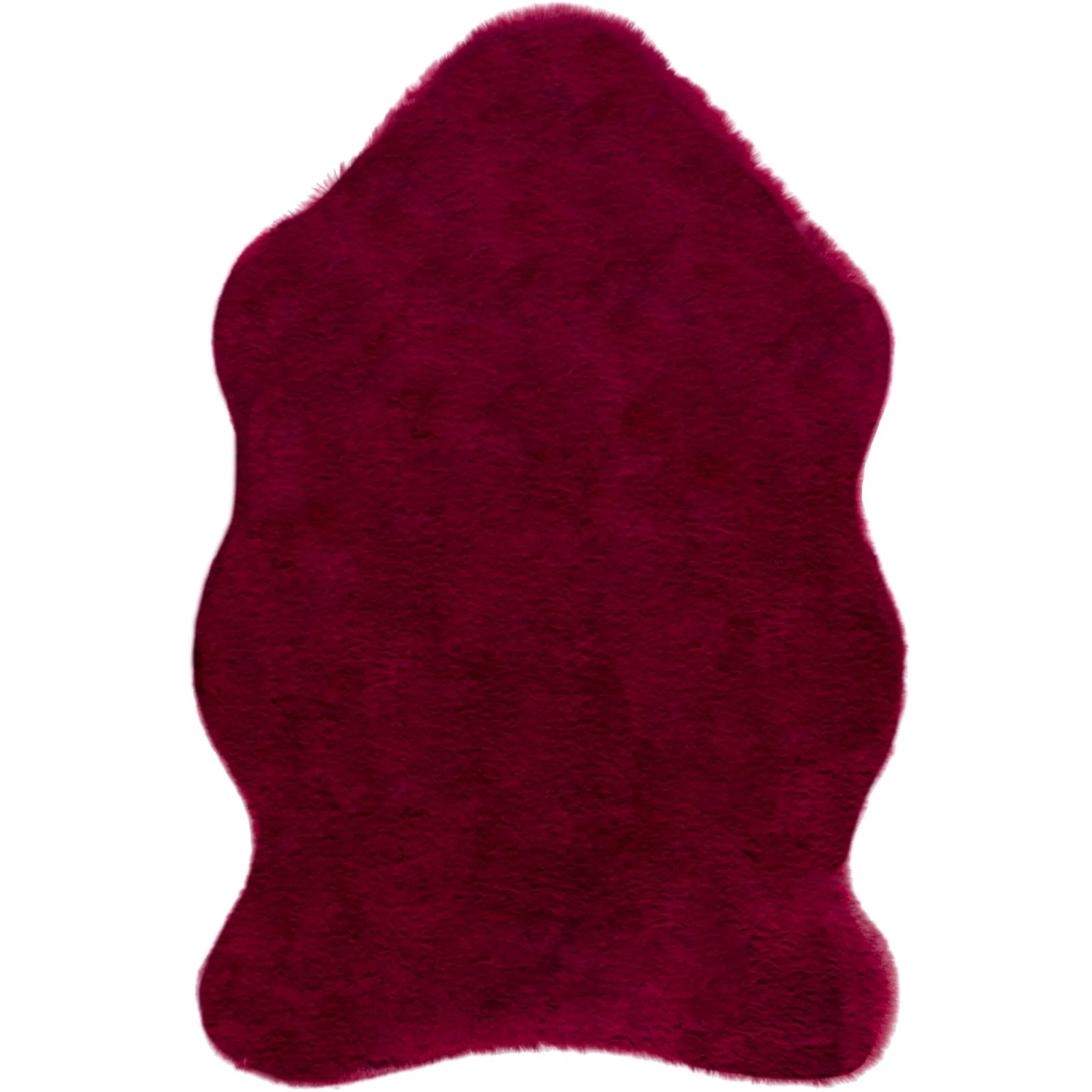 Supersoft Single Pelt Faux Fur Rug Red