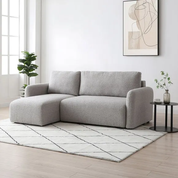Finty Soft Boucle Corner Sofa Bed