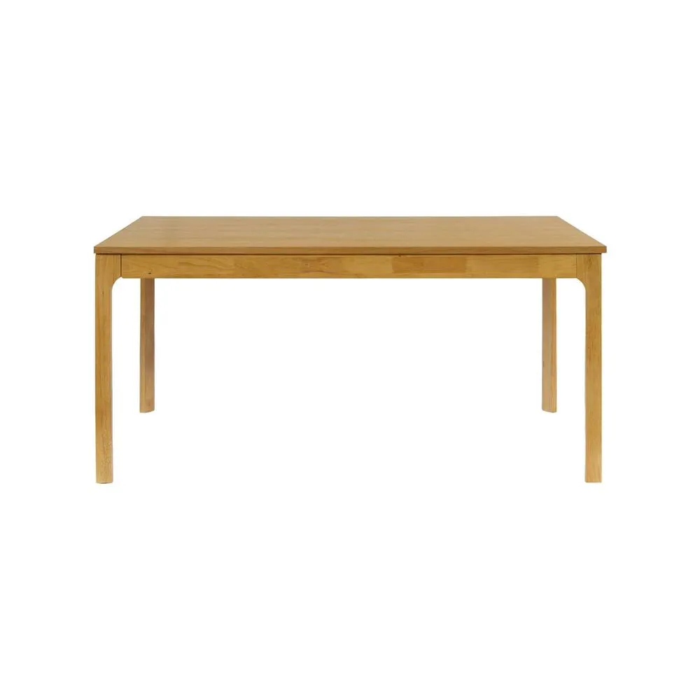 sweeek Dining table rectangular extendable with rubberwood & oak veneer in Beige 6