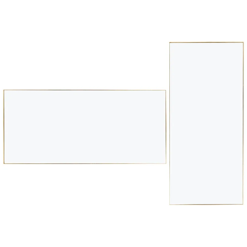 Heal's Fine Edge Mirror Rectangle 110x50cm Gold 1