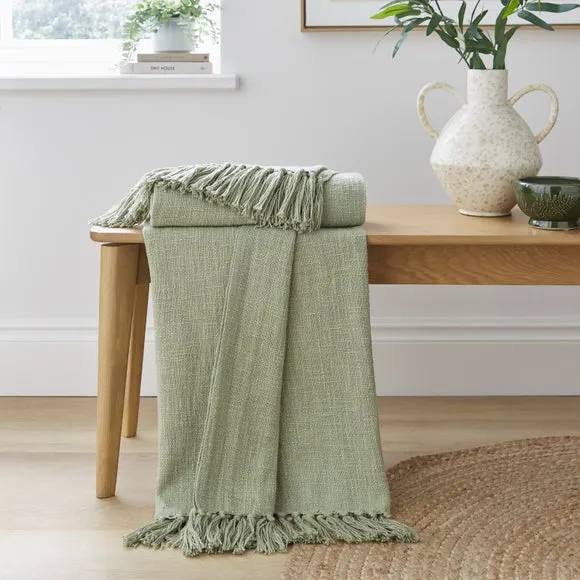 Westcott Slub Cotton Throw Blanket 1