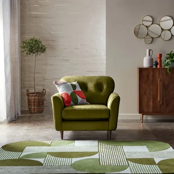 Sven Opulent Velvet Snuggle Chair 1