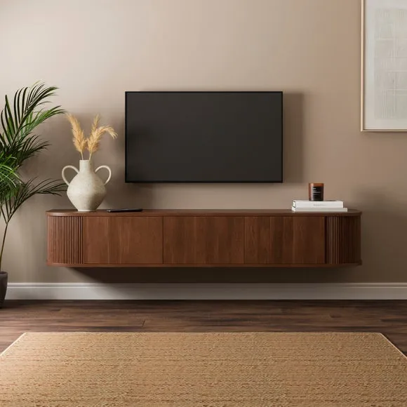 Mateo Wall Mounted TV Unit, Wood Effect