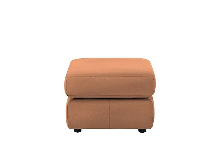 Avon Leather Footstool - Texas Tan - Living Room Furniture - In Time for Christmas