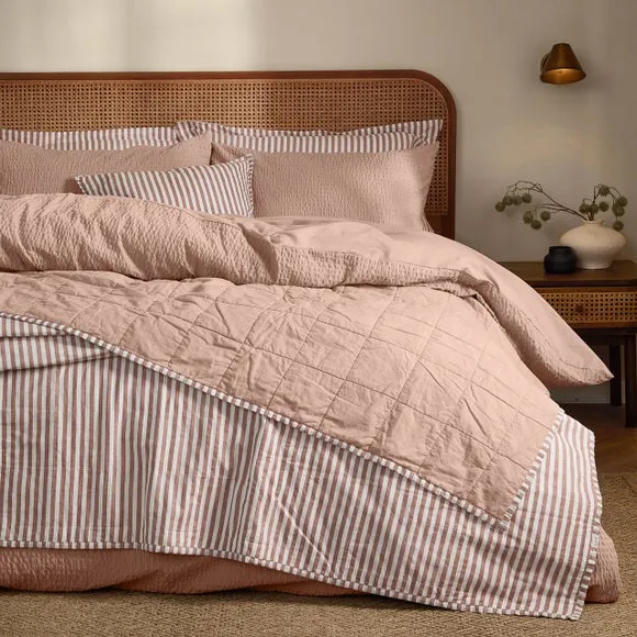 Yard Hebden Stripe 100% Cotton Bedspread 1