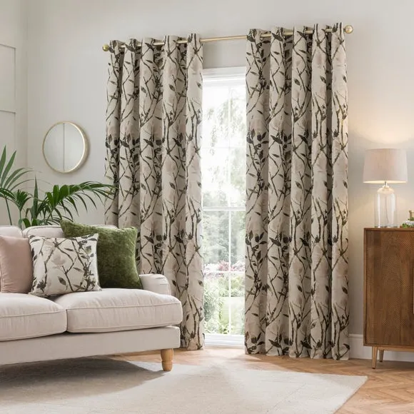 Zen Jacquard Eyelet Curtains 2