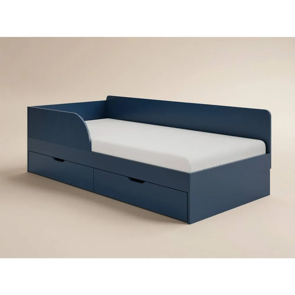 Flair Aris Single Montessori Bed with Storage Drawers in Navy 5