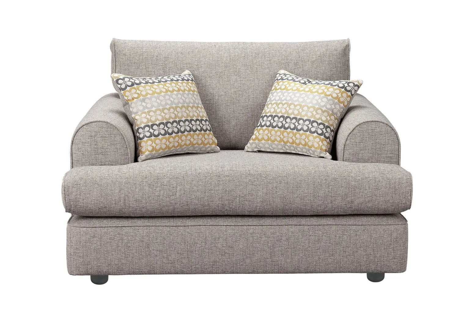 Habitat Atticus Fabric Cuddle Chair - Grey