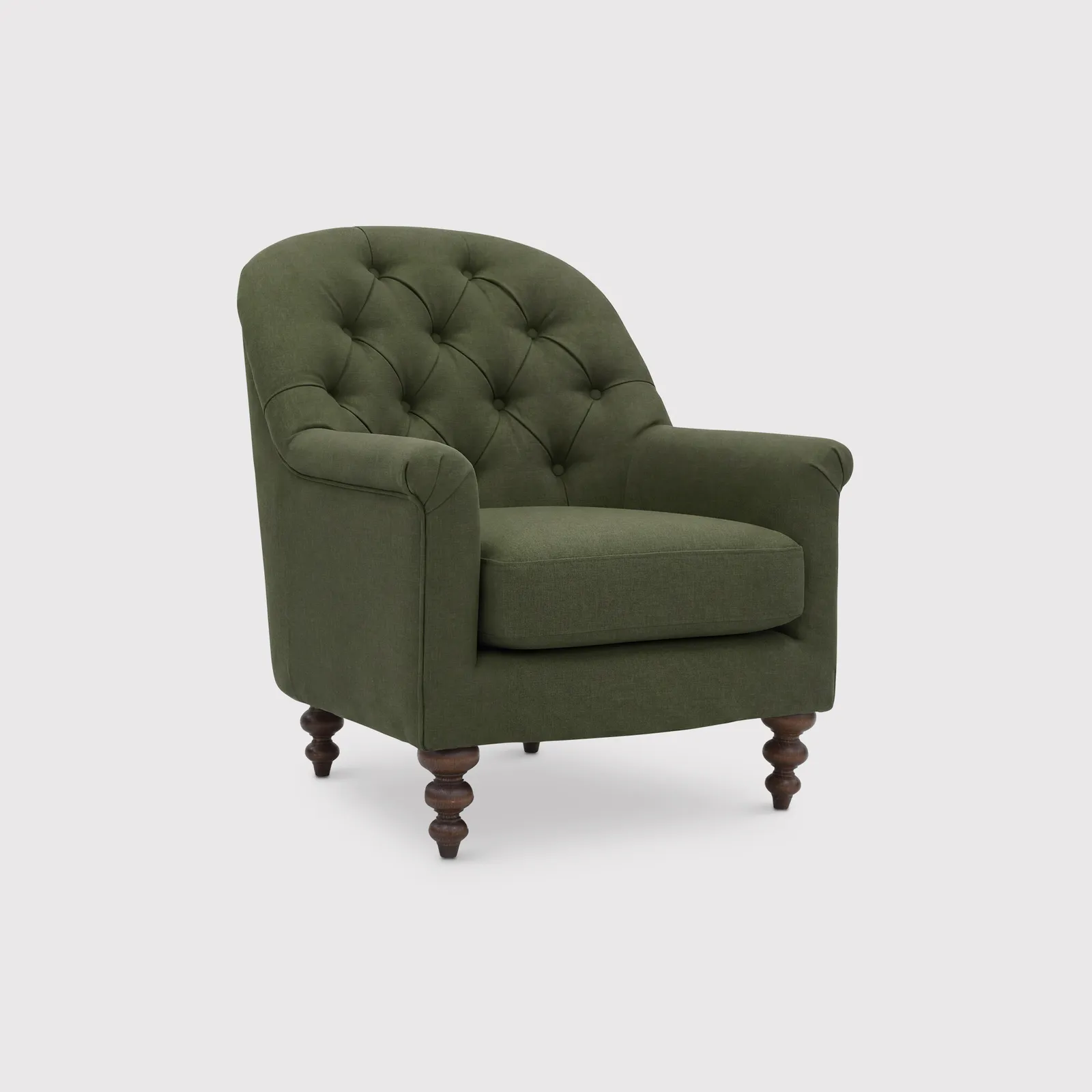 English Heritage Clover 26 Accent Armchair, Green Fabric | Barker & Stonehouse 1