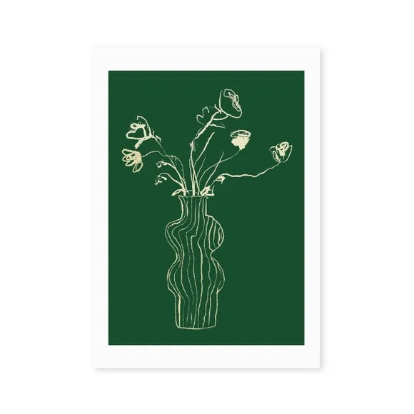East End Prints Roses on Green Print 2