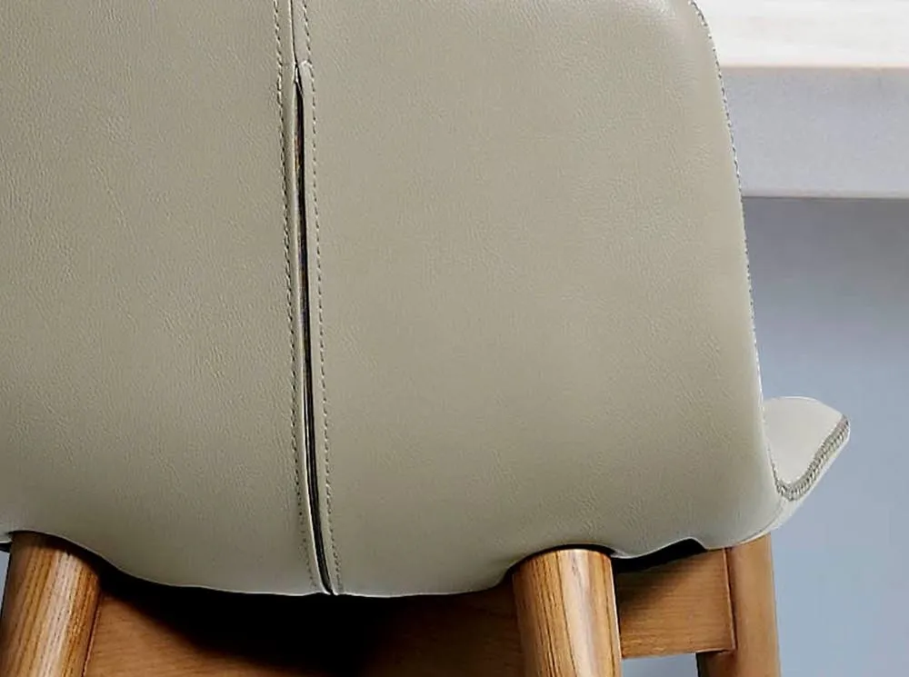 Angel Cerda Mink Leatherette Stool Walnut Legs (Model ) in Beige 5