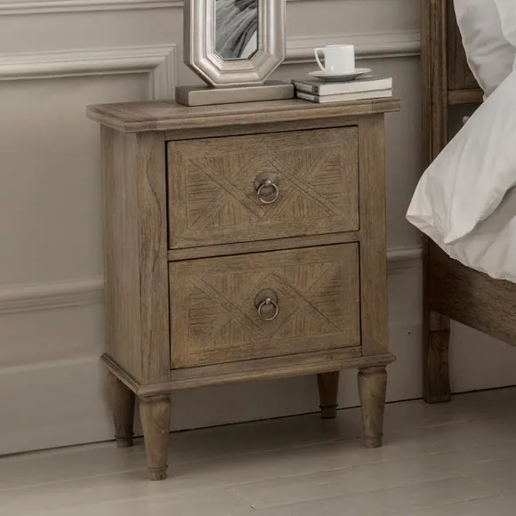 Modesto 2 Drawer Bedside Table 3