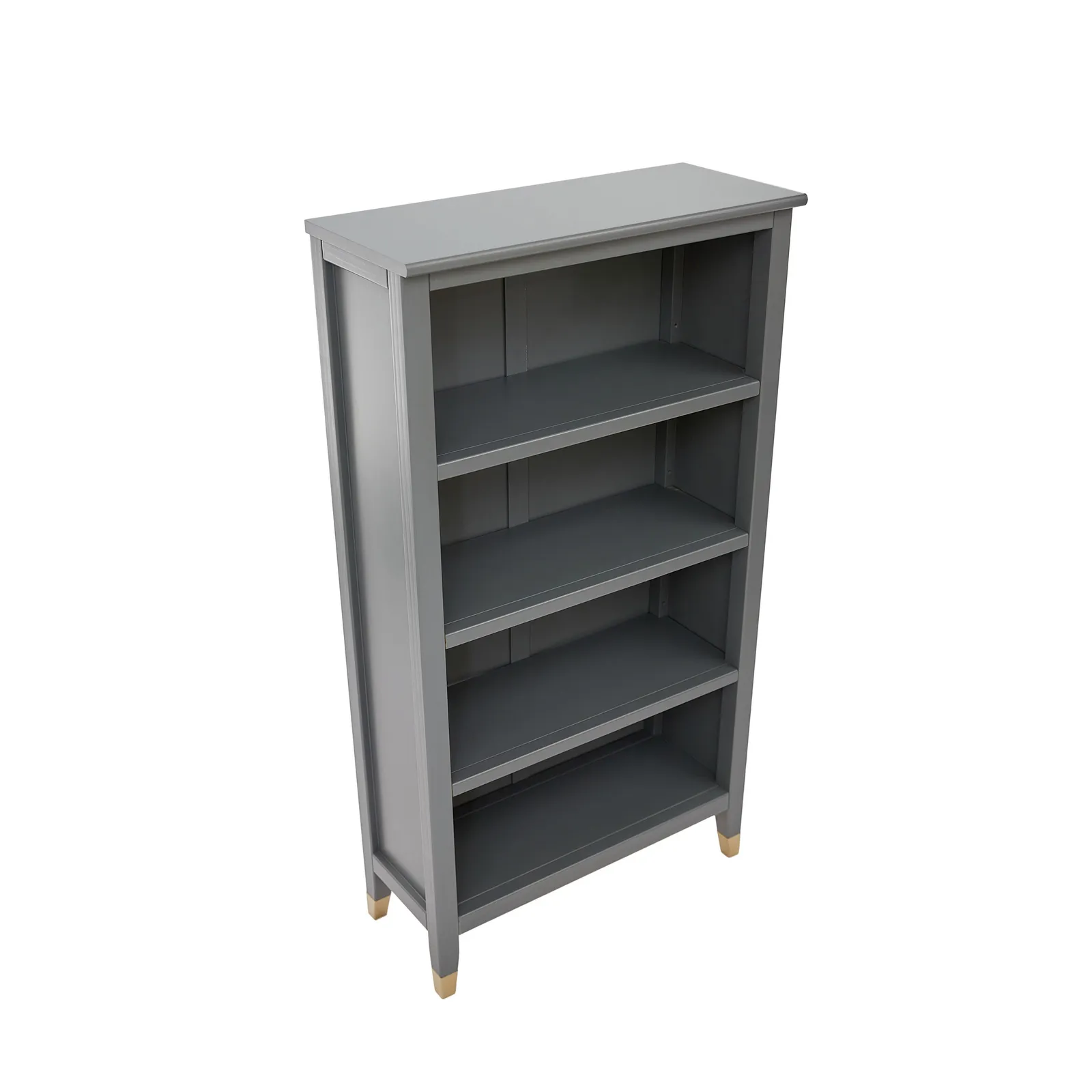 Cabinet Bits Palazzi 4 Tier Bookcase H127 W69 D25cm in Mid Grey 4