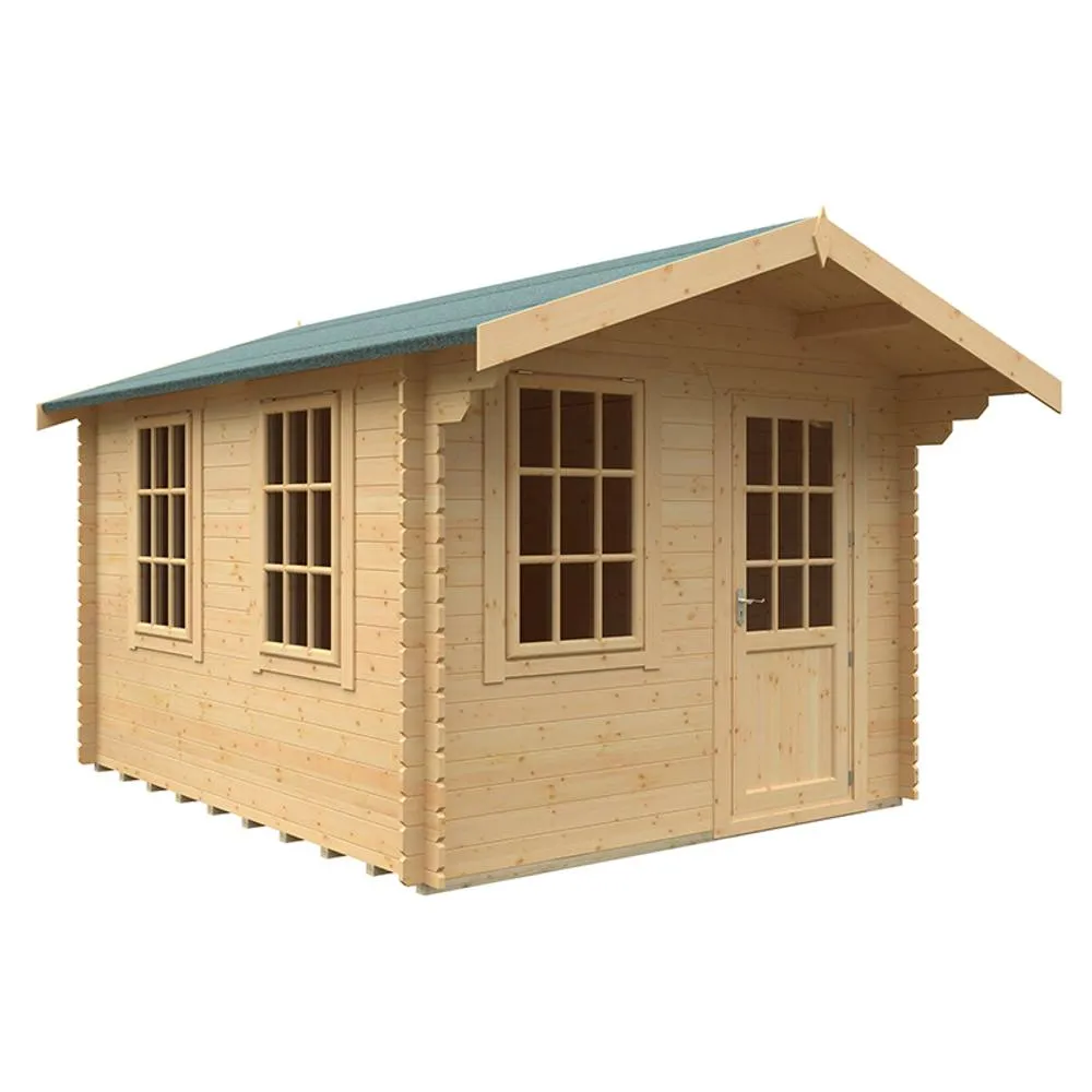 Buttercup Farm 12x10 The Carrington 28mm Cabin - L355 x W295 x H261.6 cm in Natural