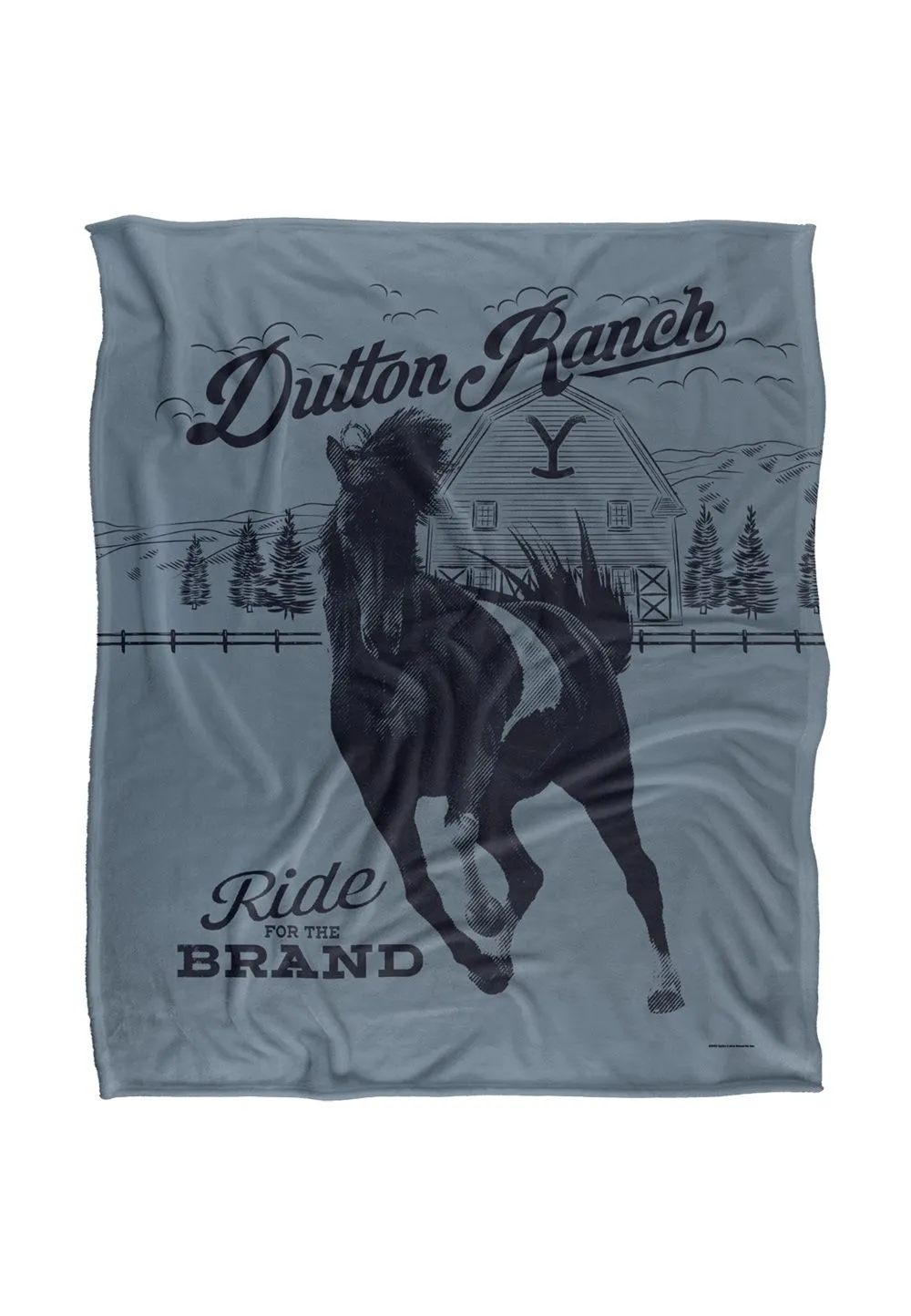 Yellowstone Dutton Horse Ride Silky Touch Super Soft Throw Blanket 152 X 127 cm in White
