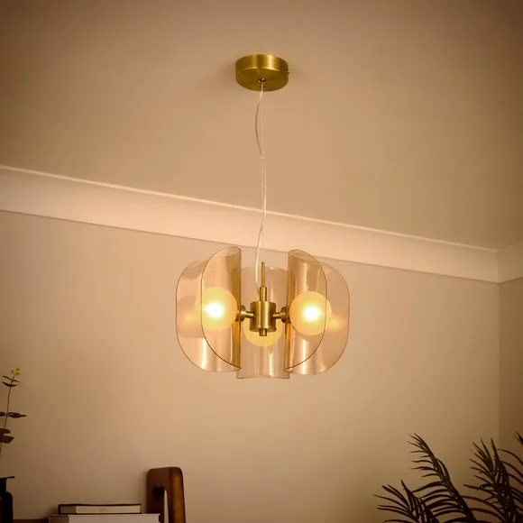 Curve 3 Light Adjustable Pendant Light 2