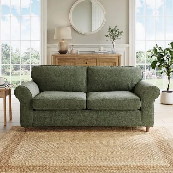 Flori Chenille Soft Texture 3 Seater Sofa 1