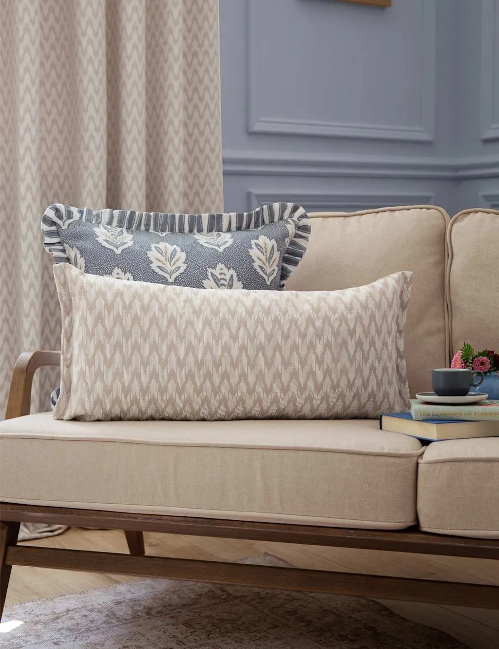 Sanderson Woven Hutton Jacquard Cushion Natural Mix