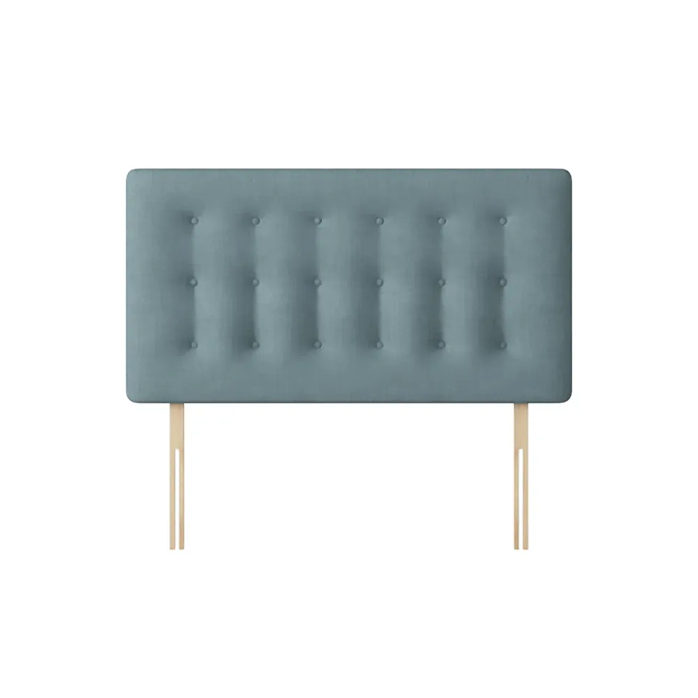 Cornell - Super King Size - Buttoned Headboard - Duck Egg Blue - Fabric - 6ft - Happy Beds 1