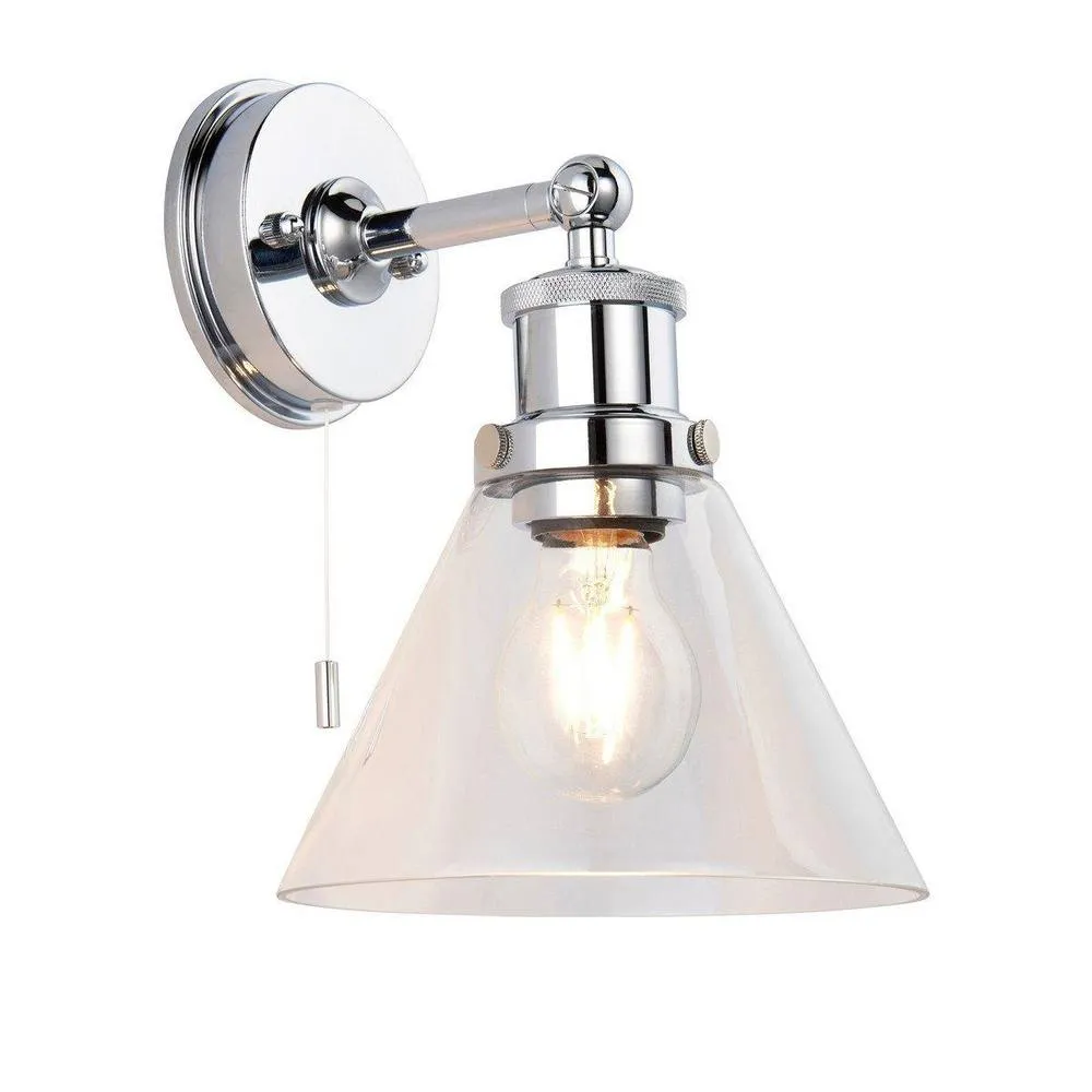 Netlighting 'CATANZARO' Non Dimmable Stylish Contemporary Bathroom Glass Wall Lamp in Grey