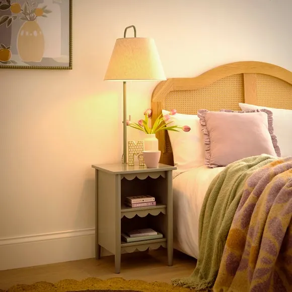 Remi Scalloped Adjustable Bedside Floor Lamp 2