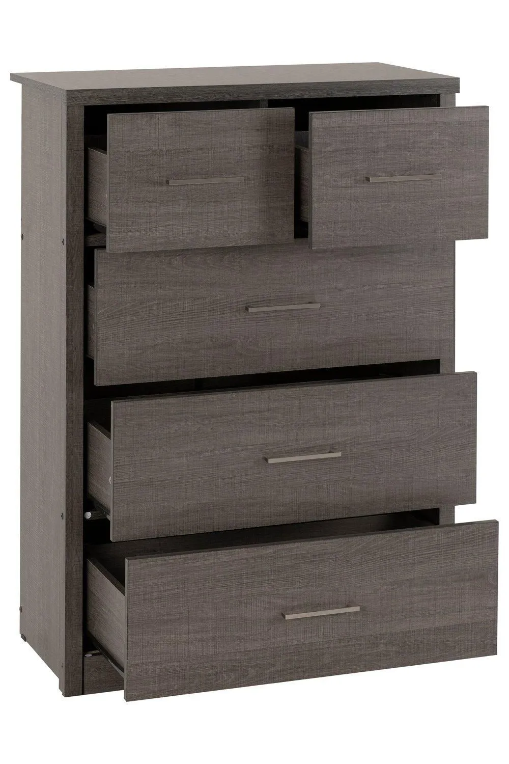 Seconique Lisbon 3+2 Drawer Chest in Charcoal 3