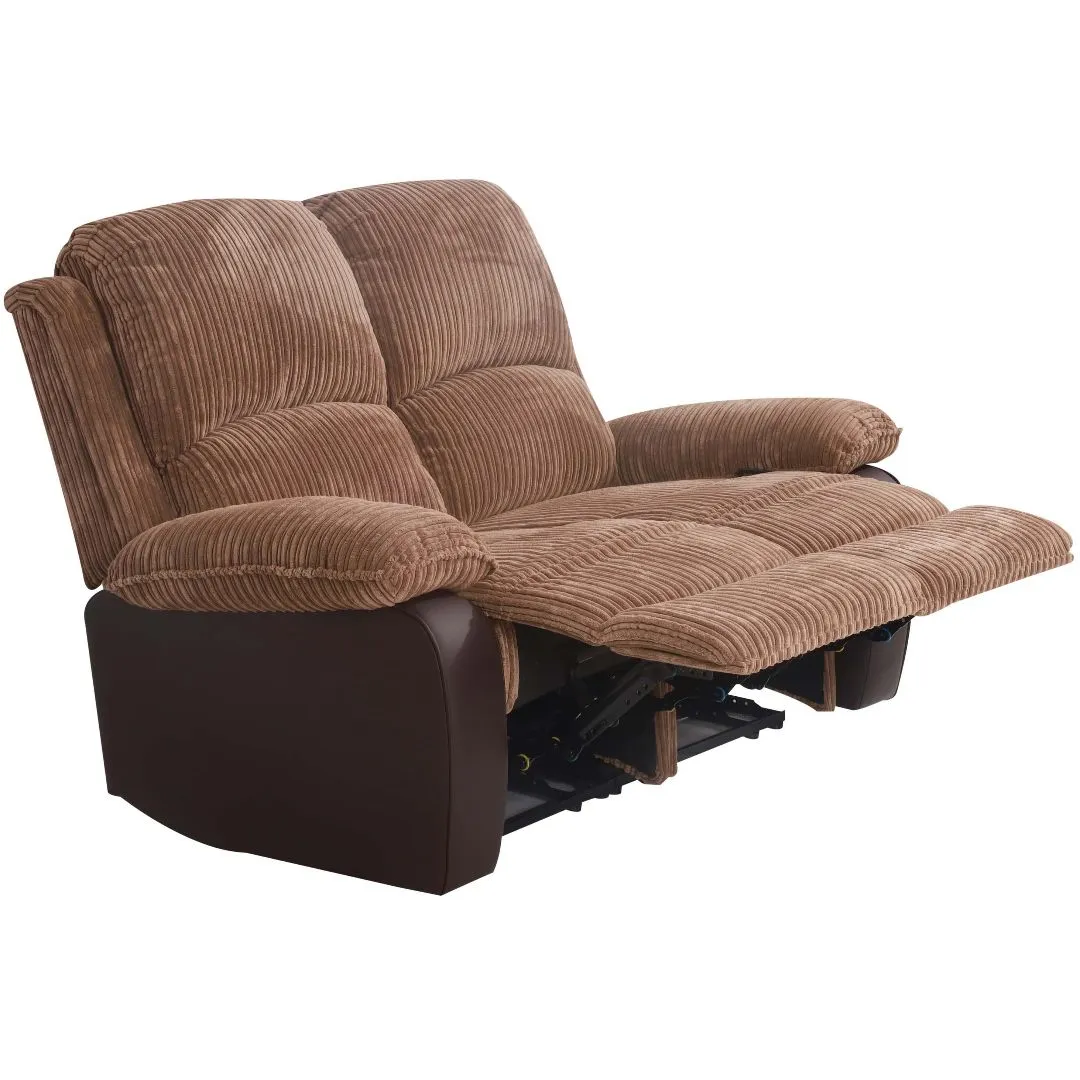 Comfy Living Ltd Fabric Jumbo Cord 2 Seater Sofa in Brown 2