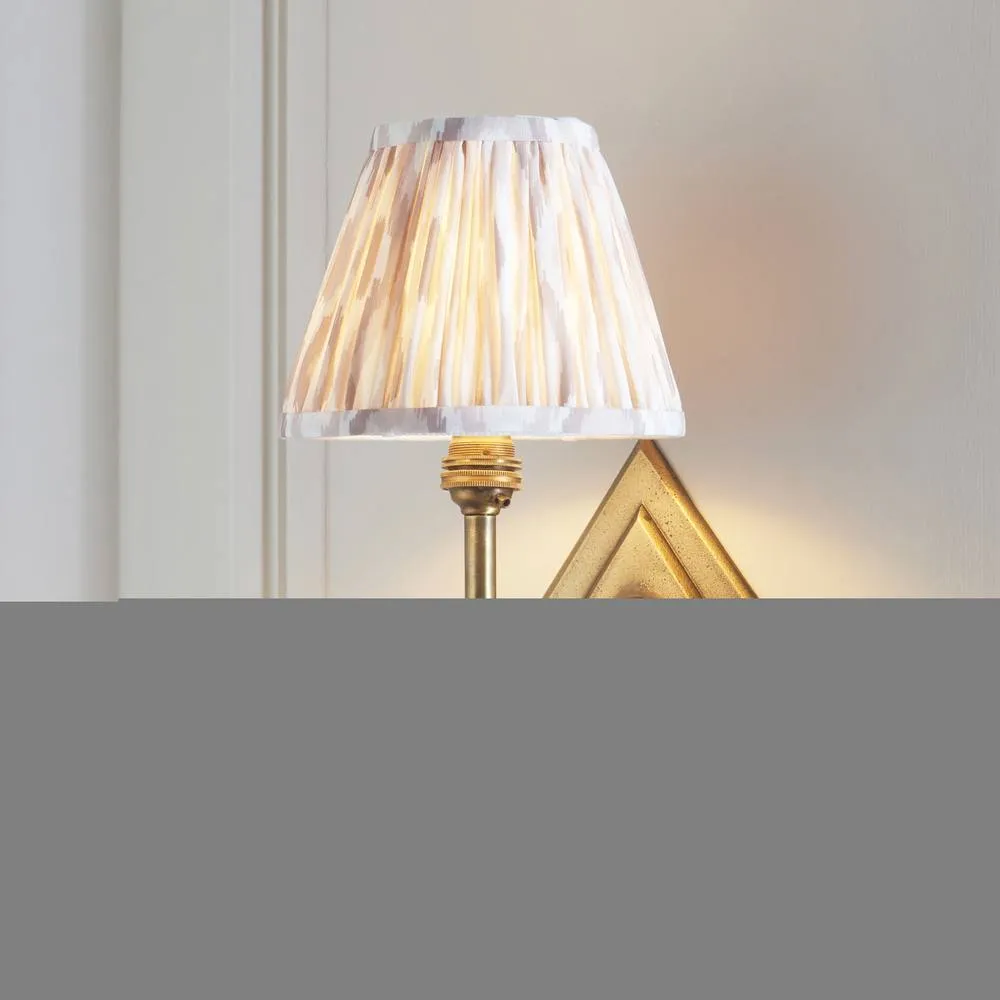 Netlighting Diamond Angle & Ikat 16cm Wall Lamp Antique Brass Neutral Print in Gold 2