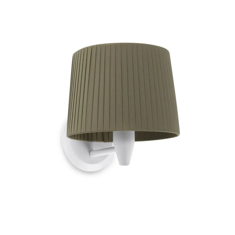 Netlighting Samba Wall Light with Shade WhiteGreen E27 in Olive