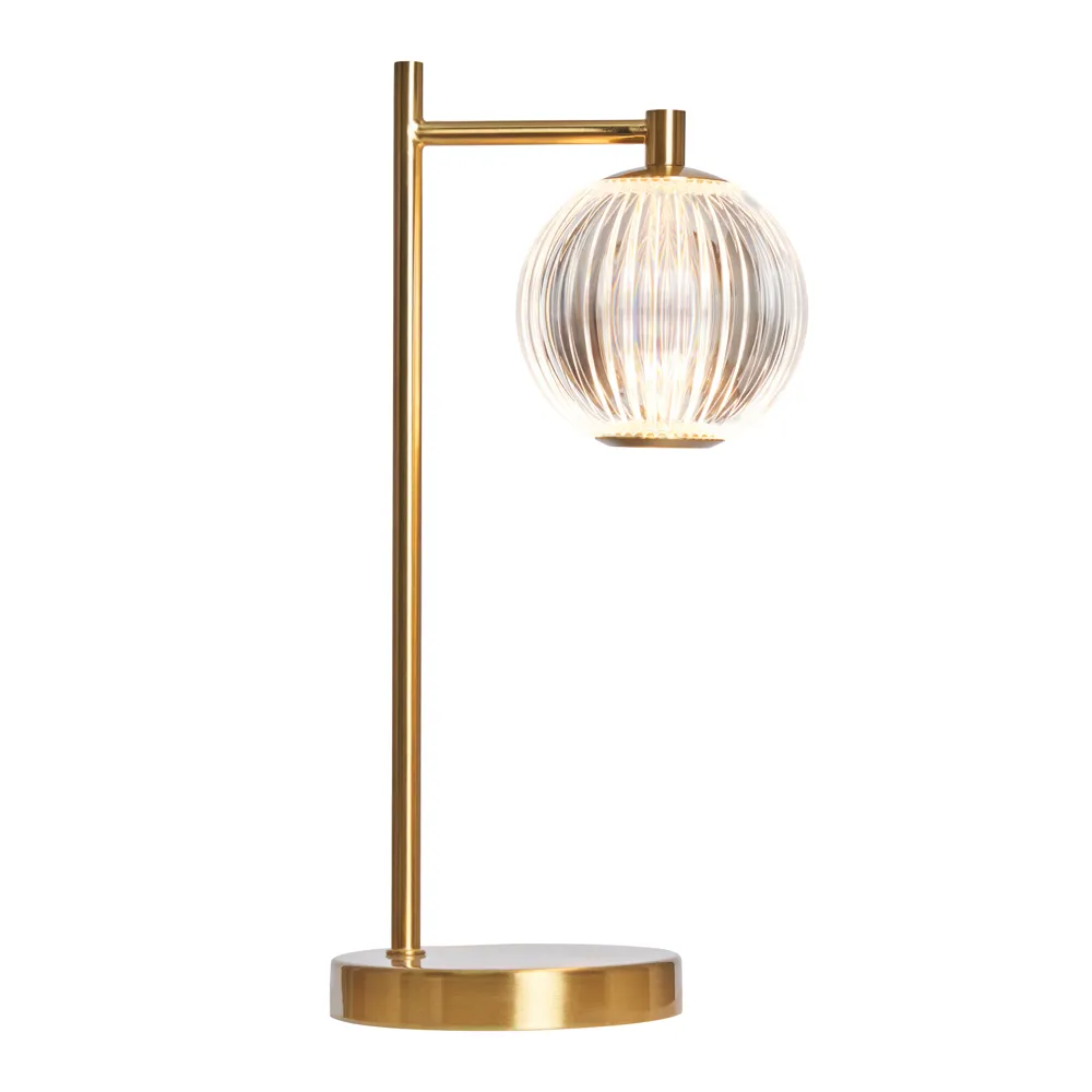 Rimi LED Table Lamp, Satin Brass