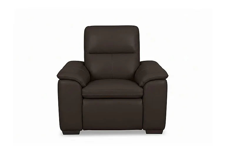 Relax Leather Power Recliner Armchair with Power Headrest - Dark Chocolate - Sofas and Armchairs - In Time for Christmas