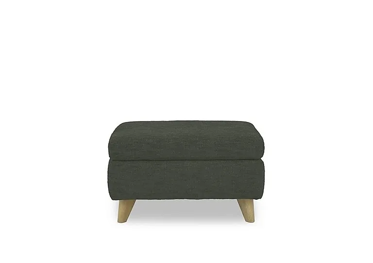 Malmo Fabric Coffee Table Storage Footstool - R352 Forest Green - Living Room Furniture - In Time for Christmas