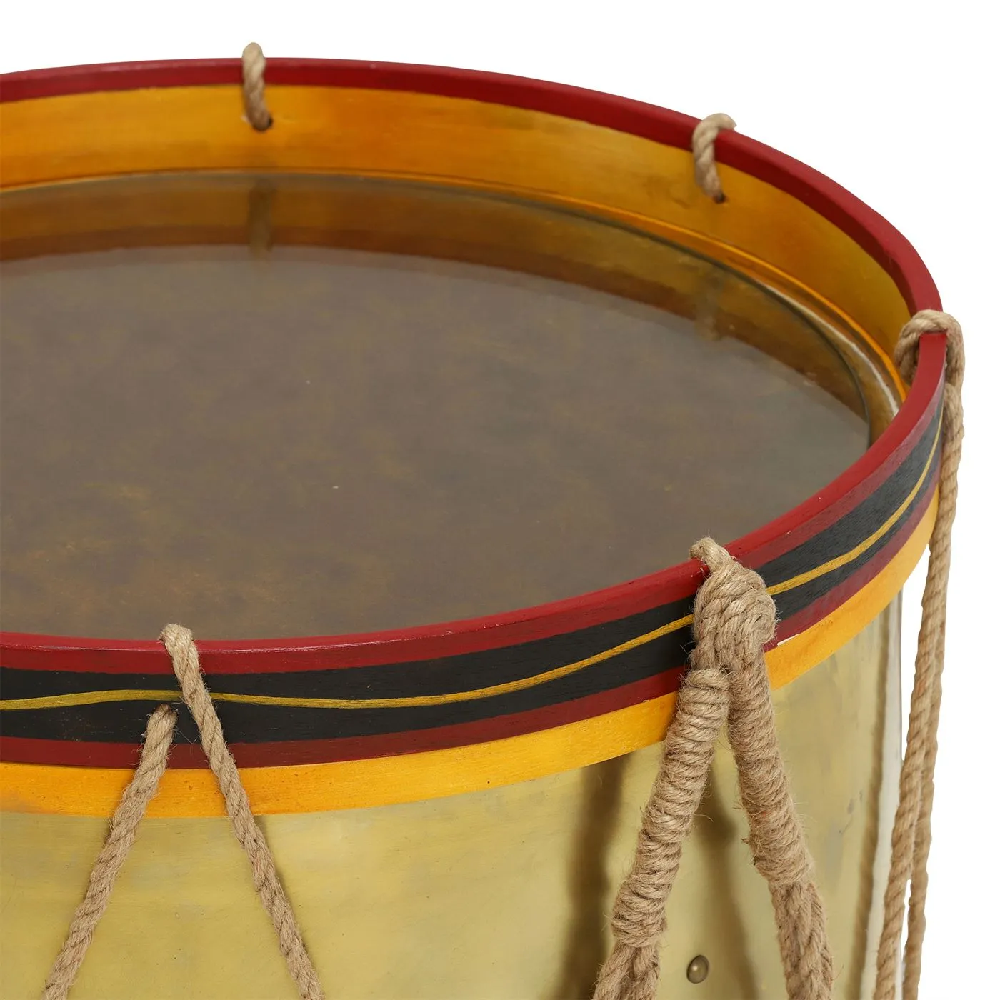 Timothy Oulton Regiment Drum Side Table, Gold Metal | Barker & Stonehouse 4