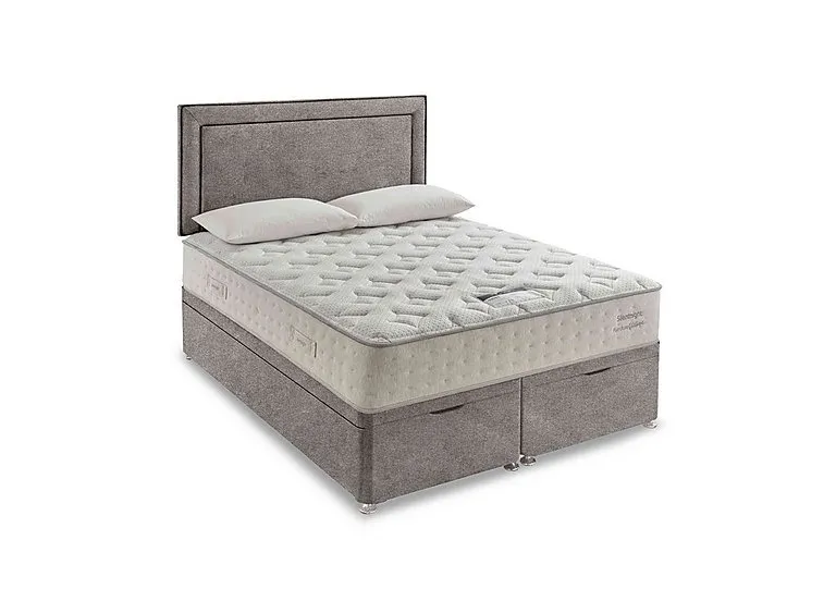 Revitalise Ortho 1400 Ottoman Divan Set - Double - Tweed Woven Pebble - Bedroom Furniture - In Time for Christmas