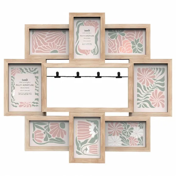 Wooden Peg Multi Photo Frame 2