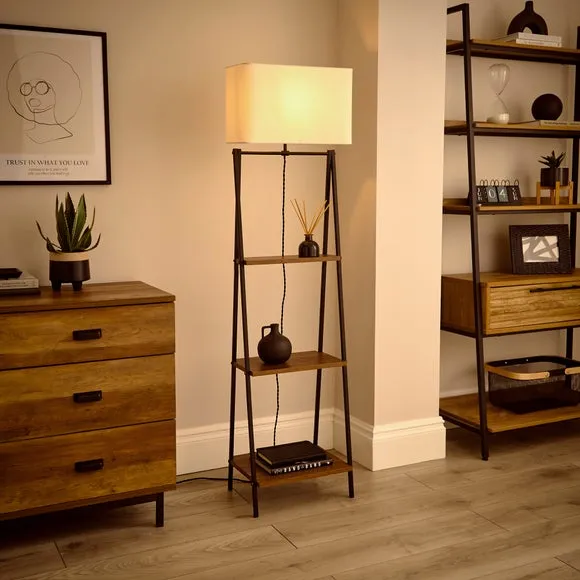 Ladder Shelved Floor Lamp 2