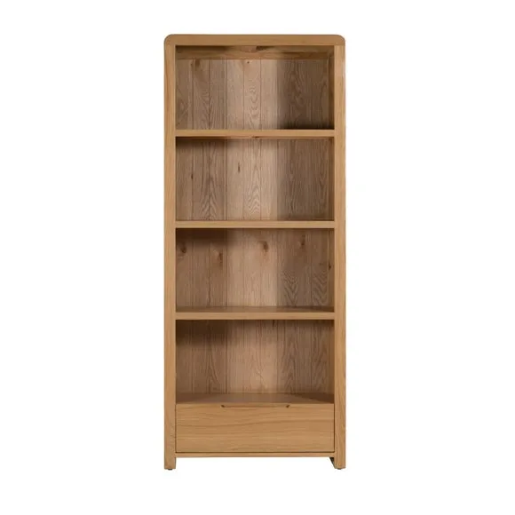 Curve Tall Bookcase, Oak 4