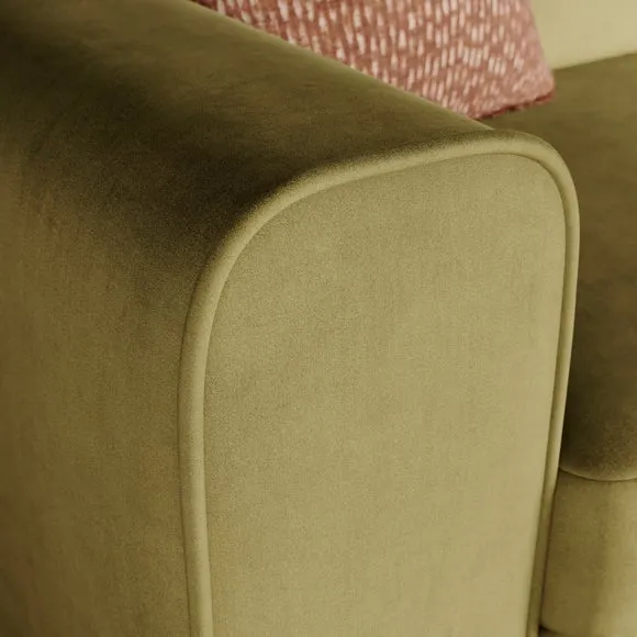 Abel Matte Velvet 2 Seater Sofa 4
