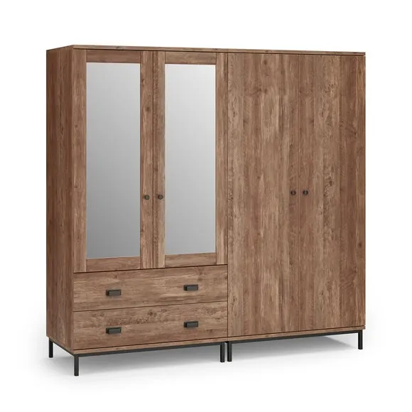 Fulton 4 Door Wardrobe, Pine 6