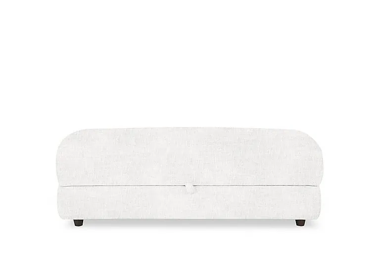 Nest Large Fabric Storage Footstool - Frost