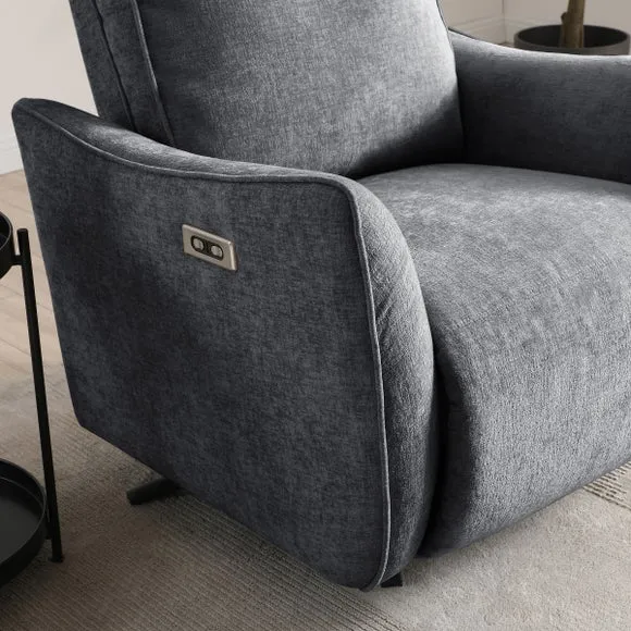 Emil Chenille Recliner Swivel Chair 5