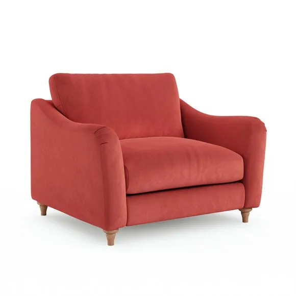 Hattie Matte Plush Velvet Snuggle Sofa 6