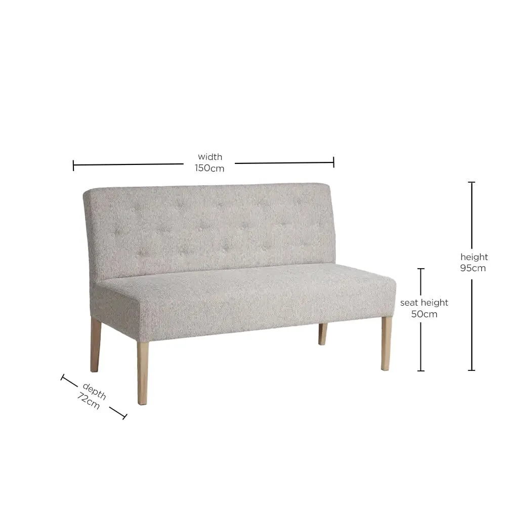 Medina Bench, Grey Fabric | Barker & Stonehouse 4