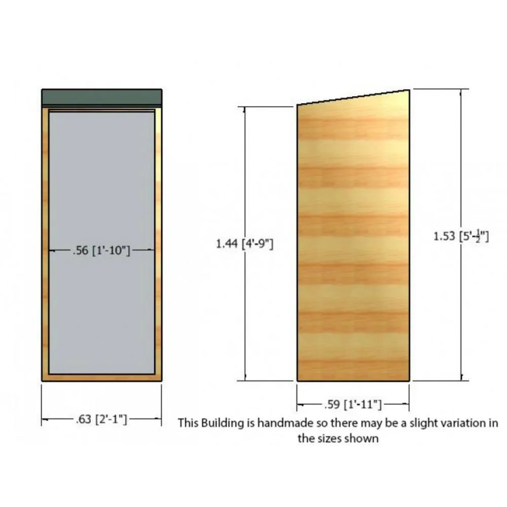 Shires Garden Store Shiplap Garden Shed Approx 2 x 2 Feet in Brown 4