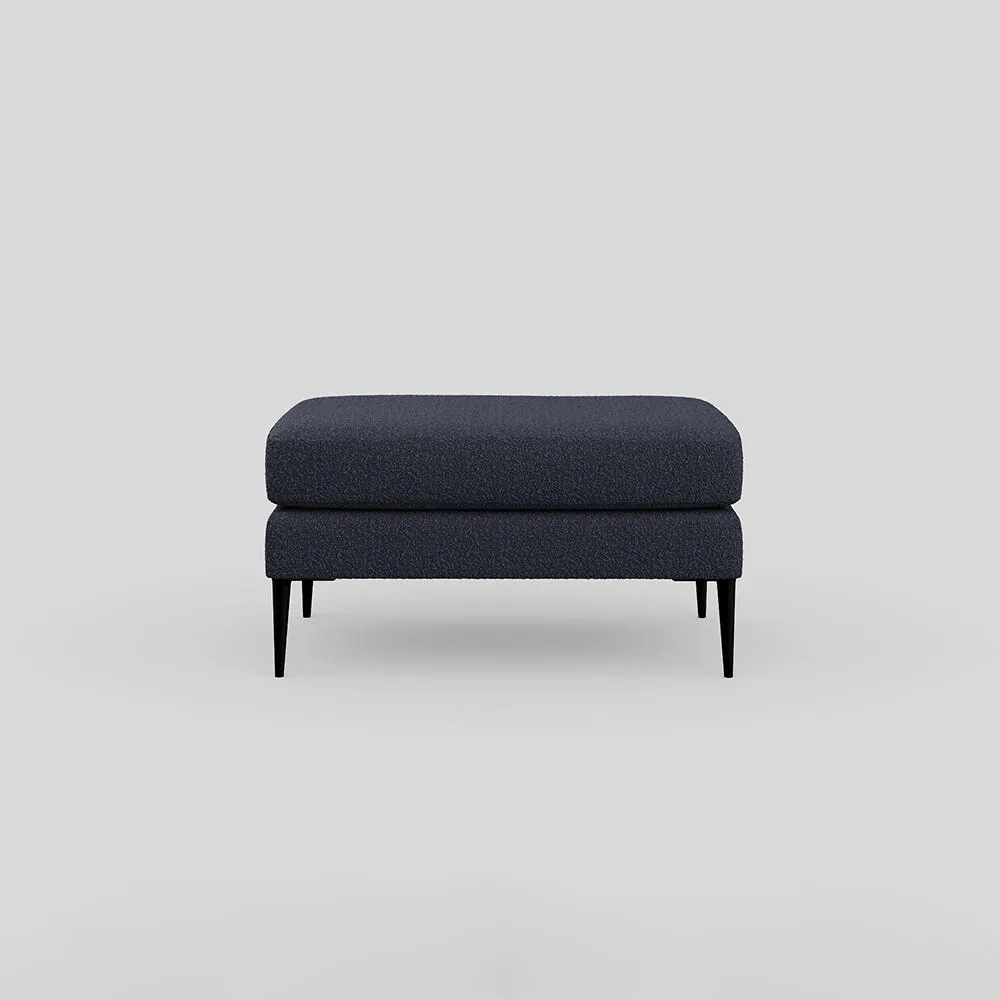 Heal's Brunel Footstool Boucle Indigo