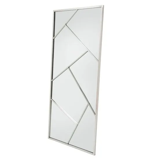 Betty Contemporary Floor Standing Mirror With Silver Frame