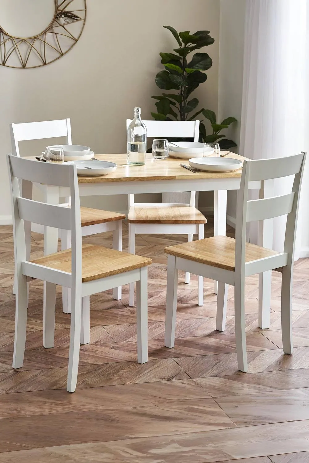 Julian Bowen Linwood Rectangular 2-4 Seater Drop Leaf Dining Table in Light Oak 2
